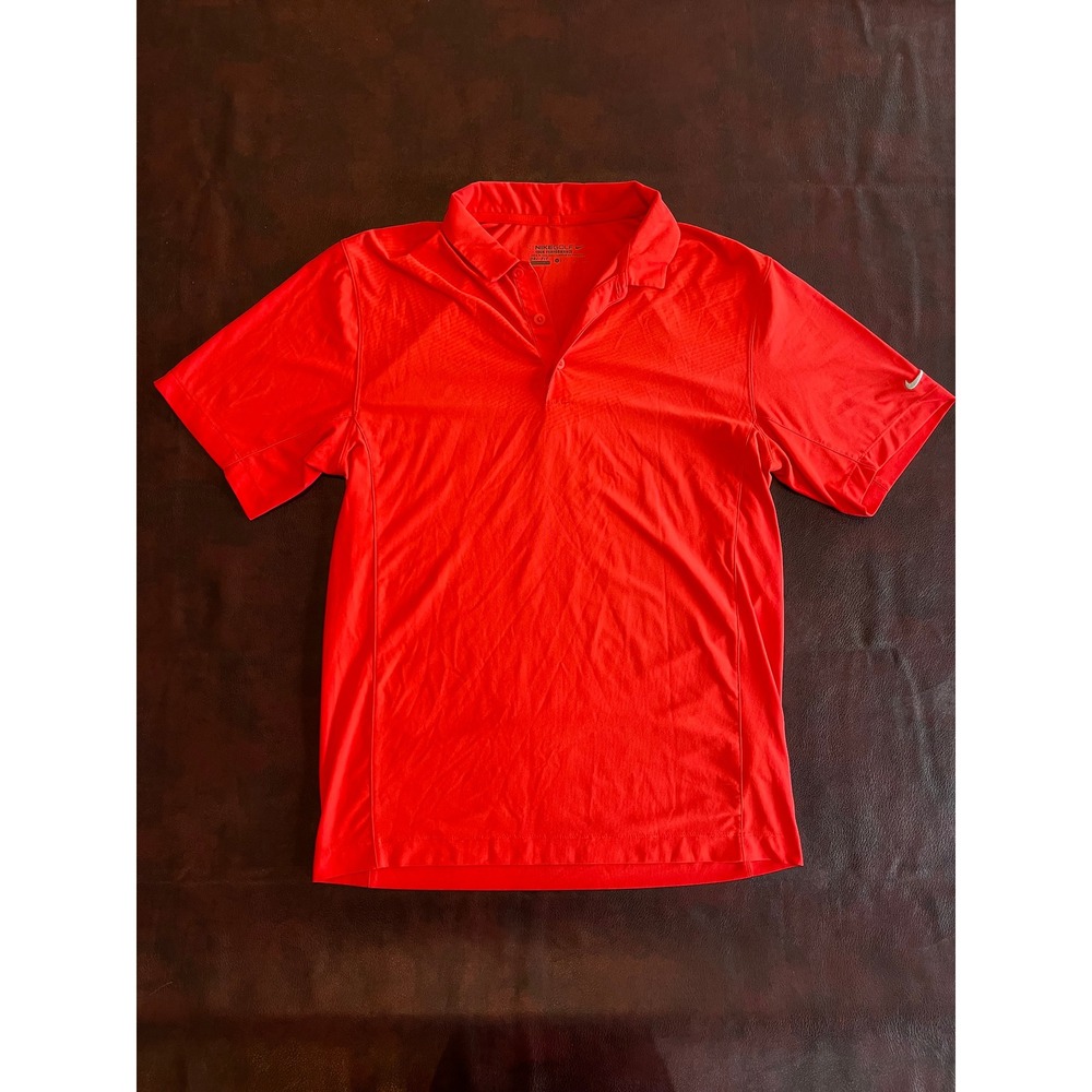 Nike Golf Tour Performance Dri-FIT Polo Shirt Mens Small Red Short Sleeve